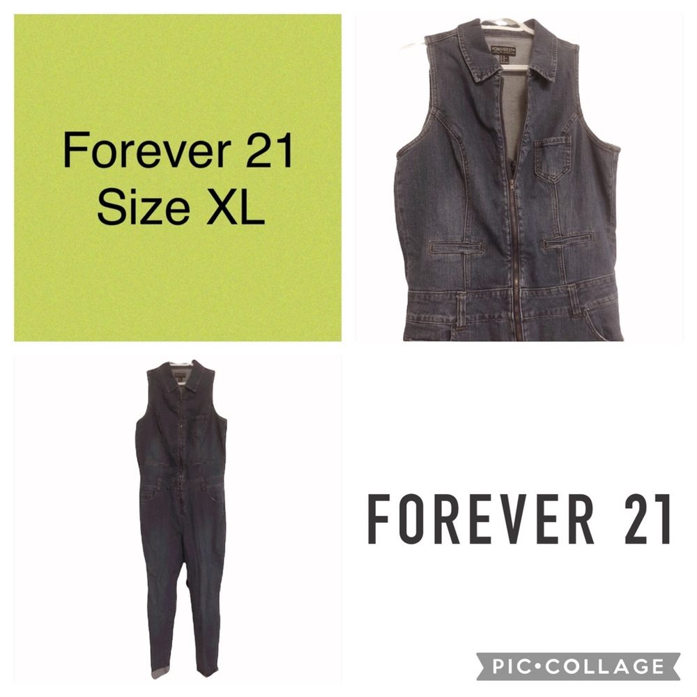Forever 21 (Size XL) Denim Jumpsuit